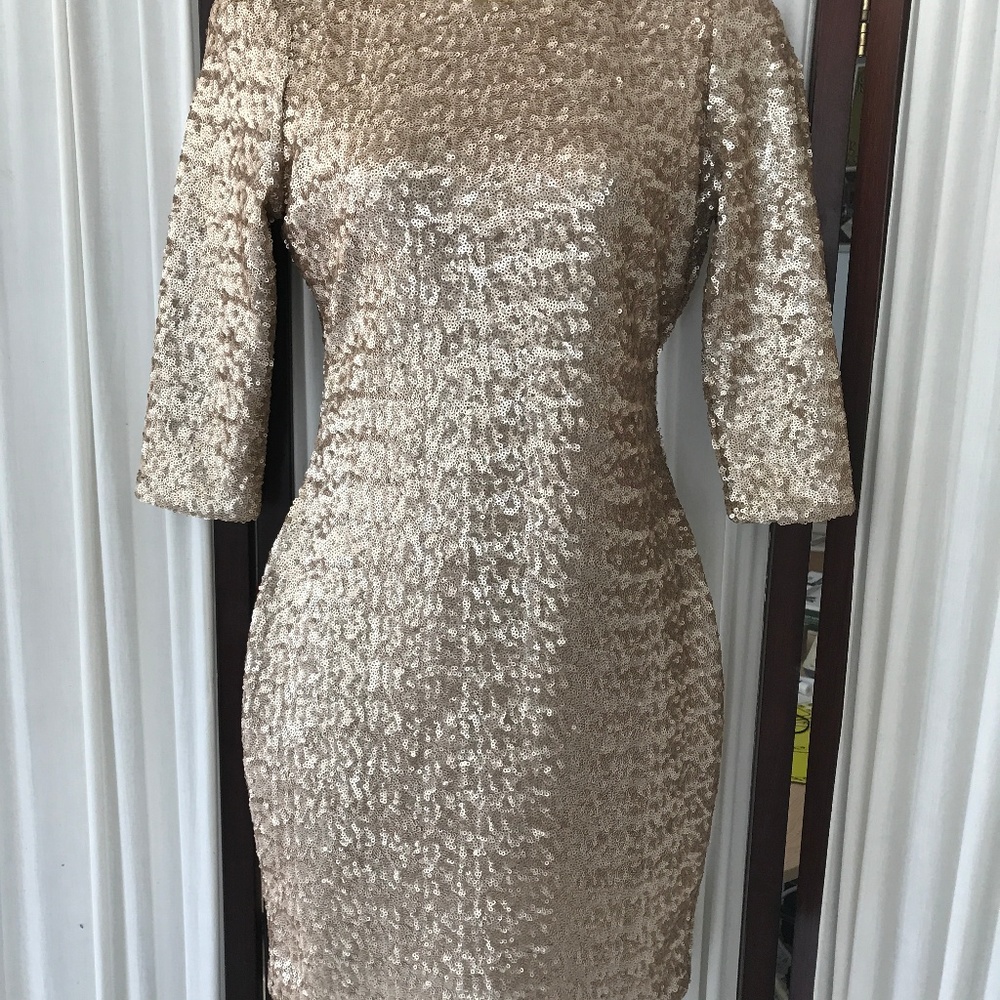 Crystal Sky Embellished Sequin Art Deco dress